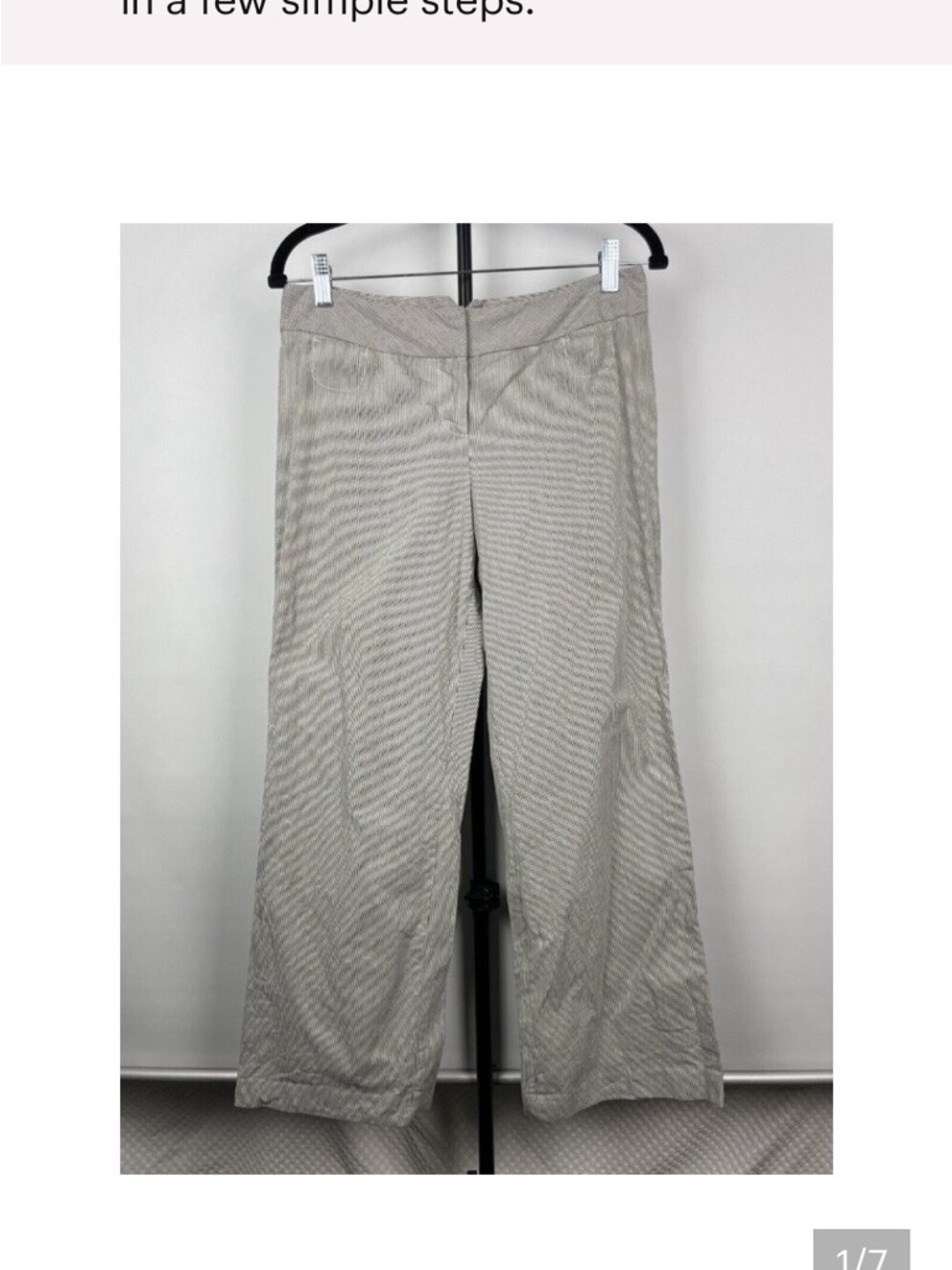 LOFT Sear Sucker Wide-Leg Pants